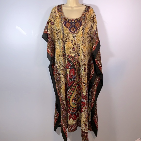 Santé classics vintage one size mixed print kimono kaftan floral zebra paisley - Picture 1 of 8